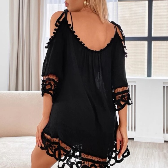 Beautiful woman cover up tie shoulder one size - Picture 4 of 12